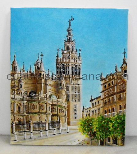 Lienzo de la giralda de Sevilla