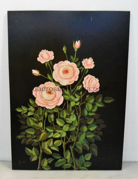 Tablilla de flores pintadas a mano nº6