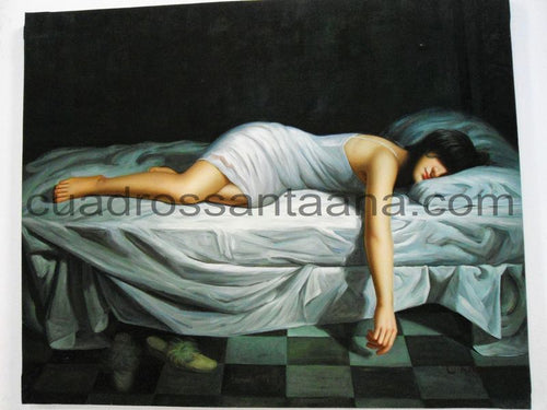 Lienzo de mujer dormida nº2